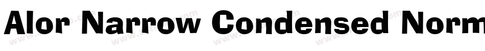 Alor Narrow Condensed Normal字体转换
